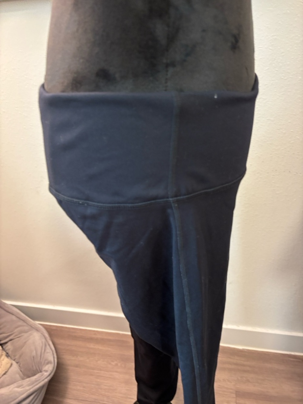 Black Fold-Over Waist Leggings - Picture 6 of 8